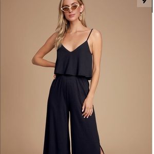 Lulus Black Culotte Jumpsuit